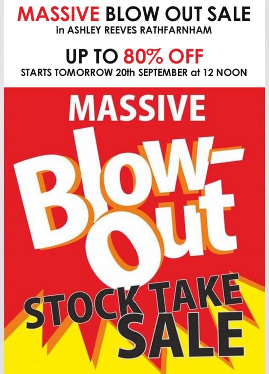 Massive Blow Out Sale – Ashley Reeves 