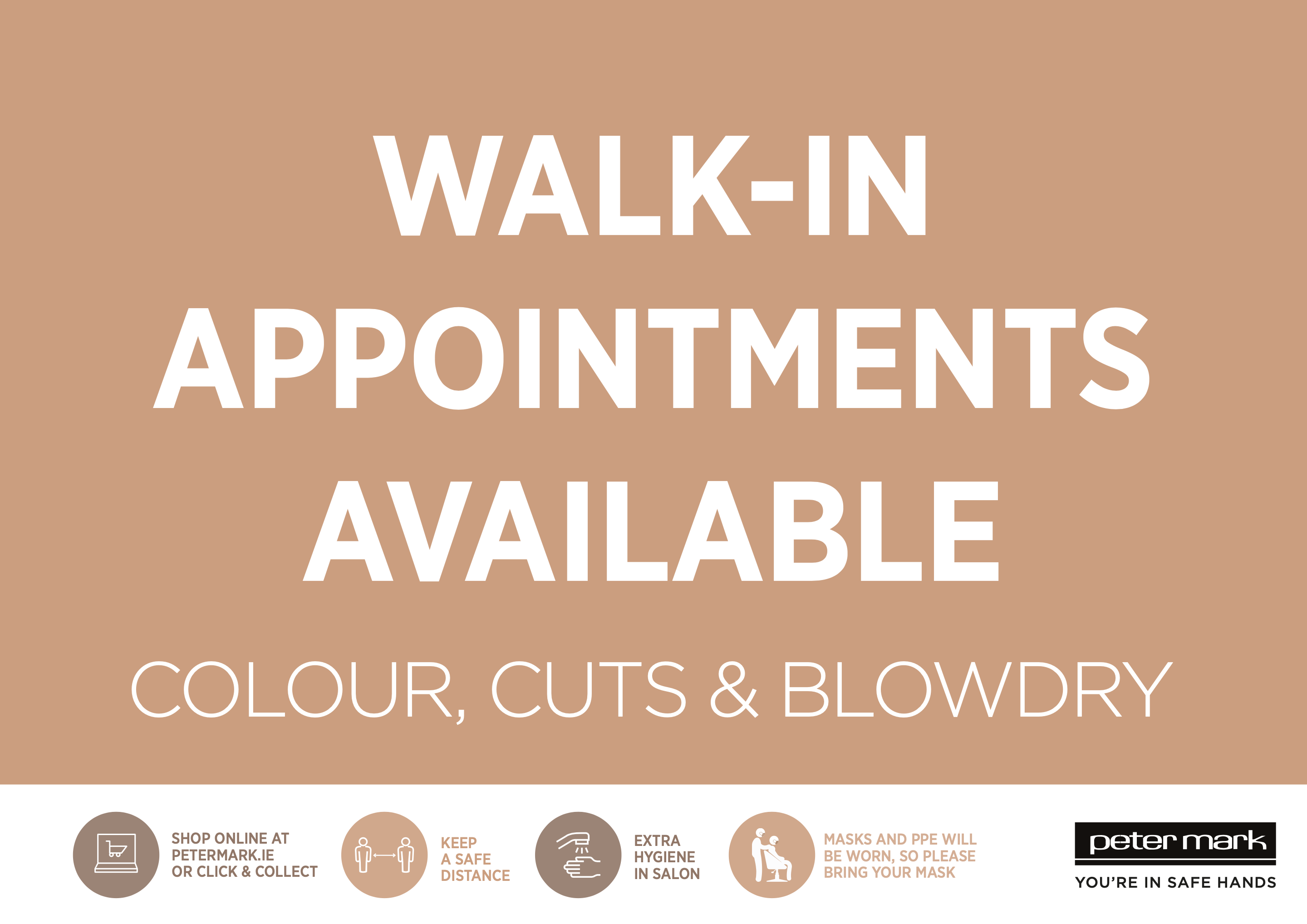 Peter Marks - Walk in appointments available